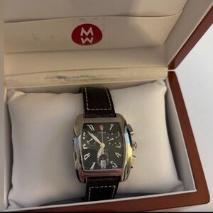 Michele Black and Silver Women's Watch